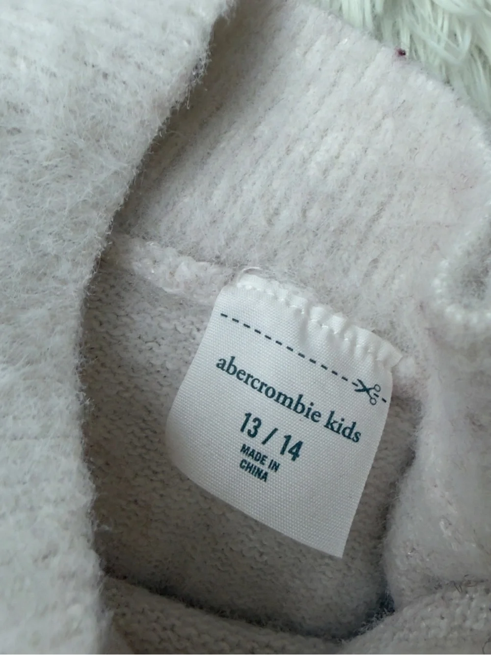abercrombie kids Soft Crewneck Sweater in Pale Pink